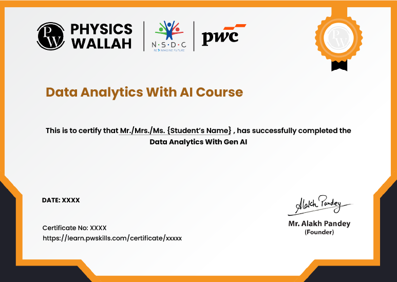 Data Analytics Course, Certification, Syllabus, Fees - PW Skills